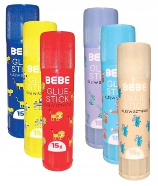 Klej w sztyfcie do papieru i tektury szkolny BEBE KIDS INTERDRUK 1 szt 15 g
