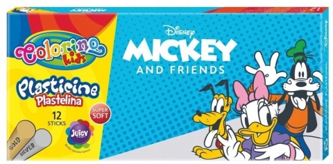 Plastelina 12 kolorów COLORINO MYSZKA MIKI MICKEY