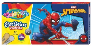 Plastelina 12 kolorów COLORINO SPIDERMAN