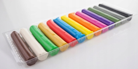 Plastelina 12 kolorów + złoty ASTRA