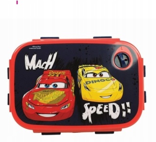 ŚNIADANIÓWKA lunchbox chlebak zamykana z 4 stron Zygzak McQueen auta