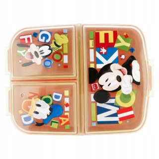 ŚNIADANIÓWKA trzykomorowa lunch box MYSZKA MICKEY