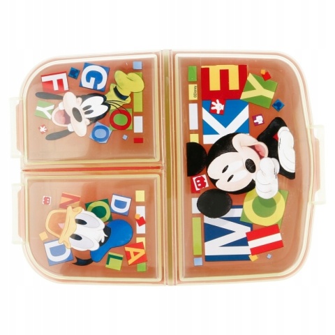 ŚNIADANIÓWKA trzykomorowa lunch box MYSZKA MICKEY