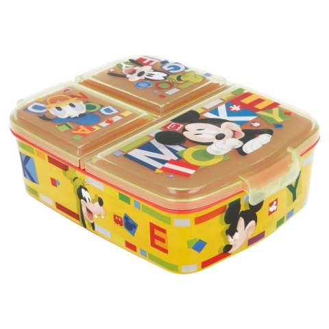 ŚNIADANIÓWKA trzykomorowa lunch box MYSZKA MICKEY
