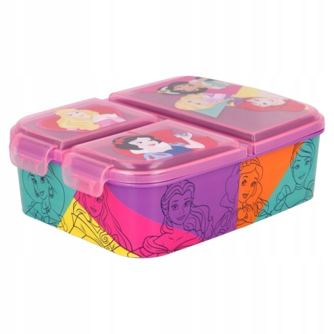 ŚNIADANIÓWKA trzykomorowa z przegródkami lunch box księżniczki Disney