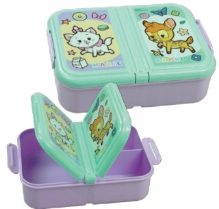 ŚNIADANIÓWKA z przegródkami trzykomorowa lunchbox Kotka Marie Bambi