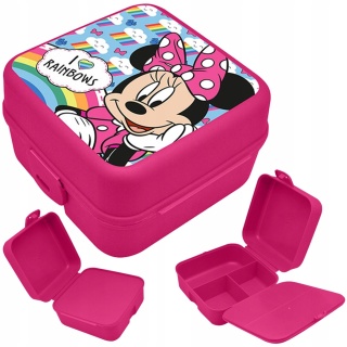 Śniadaniówka chlebak LUNCH BOX trzykomorowa dzielona Myszka Minnie