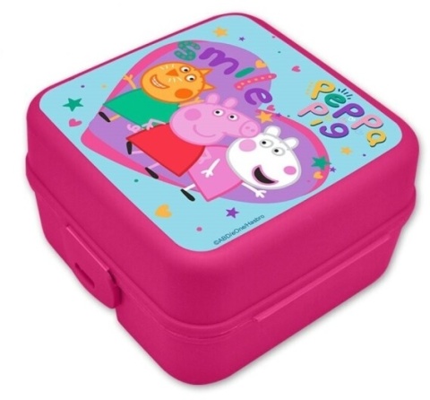 Śniadaniówka chlebak LUNCH BOX trzykomorowa dzielona Świnka Peppa