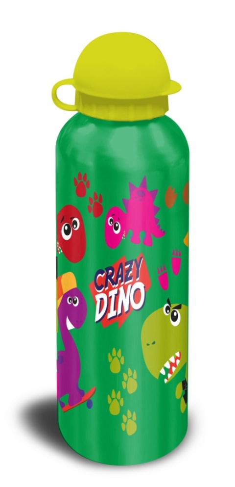 Bidon aluminiowy 500ml + śniadaniówka w pudełku dinozaury Crazy Dino Bidon aluminiowy 500ml + śniadaniówka w pudełku dinozaury Crazy Dino