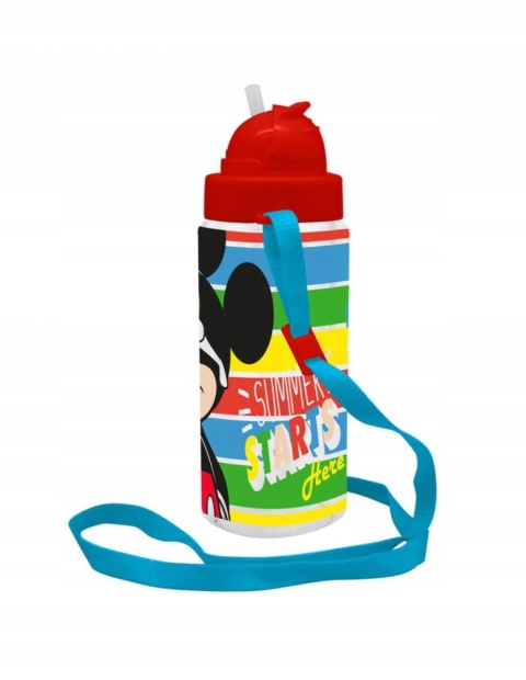 Bidon butelka na wodę ze słomką i paskiem Tritan Myszka Miki Mickey