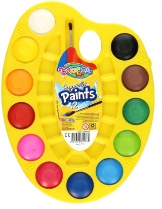 Farby wodne na paletce