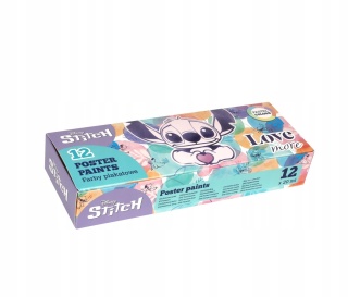 Farby plakatowe Patio 20 ml 12 kolorów Lilo I Stitch pastel pastelowe