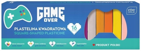 Plastelina kwadratowa 16 kolorów INTERDRUK
