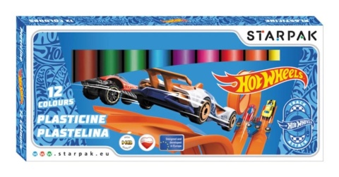 Plastelina szkolna 12 kolorów HOT WHEELS