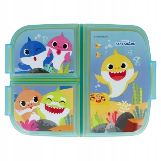 ŚNIADANIÓWKA trzykomorowa lunch box BABY SHARK