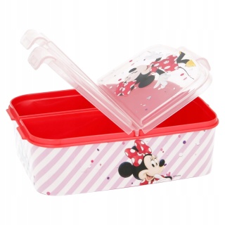 ŚNIADANIÓWKA trzykomorowa lunchbox MYSZKA MINNIE