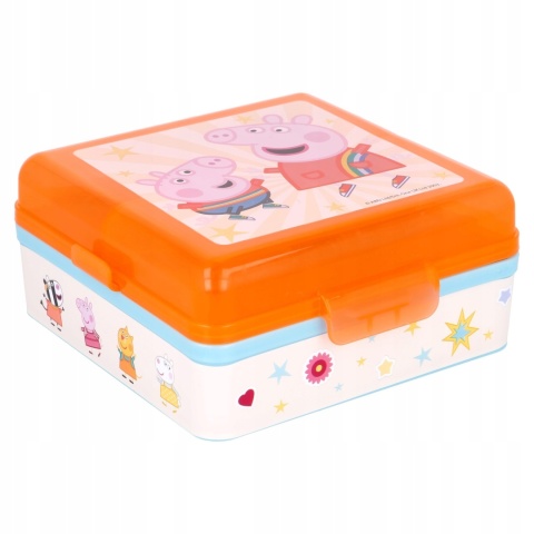 Śniadaniówka trzykomorowa lunch box PEPPA PIG