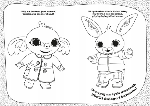 BING Zimowa kolorowanka z naklejkami