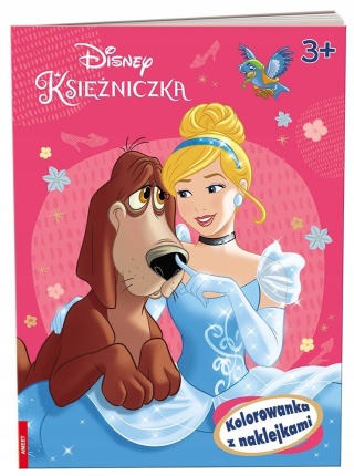 DISNEY KSIĘŻNICZKI Mała Syrenka Kopciuszek Alladyn kolorowanka z naklejkami