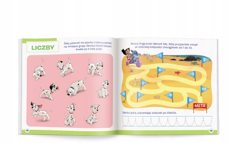 Disney Uczy Classic Stitch Elementarz przedszkolaka 4 lata zadania naklejki