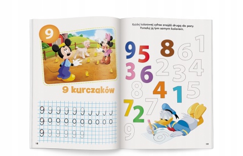 Disney Uczy Cyfry dla Chłopca Kaczor Donald ćwiczenia z naklejkami 5 lat