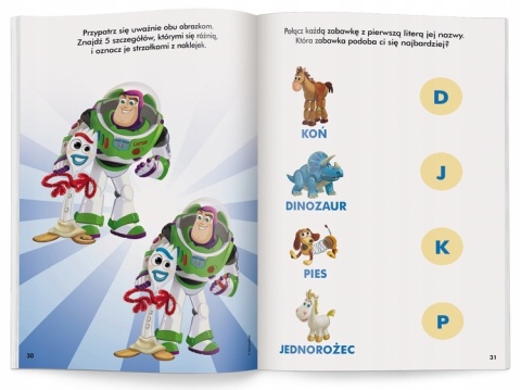 Disney Uczy Litery dla chłopca Classic ćwiczenia z naklejkami 5 lat