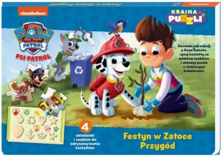 Festyn w zatoce przygód Psi Patrol książka puzzle szablony