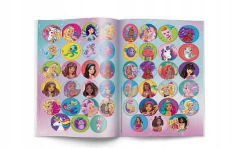 Kolorowanka według kodu naklejki Barbie