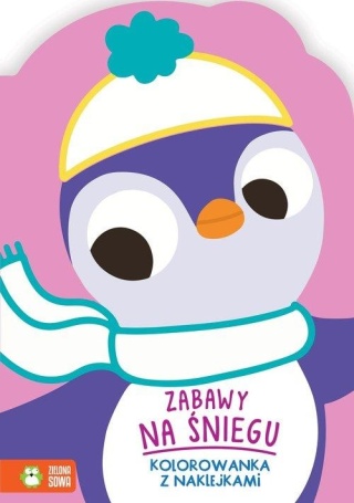 Kolorowanka z naklejkami Zabawy na śniegu kolorowanki naklejki