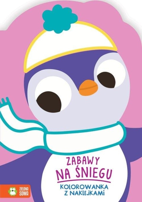 Kolorowanka z naklejkami Zabawy na śniegu kolorowanki naklejki