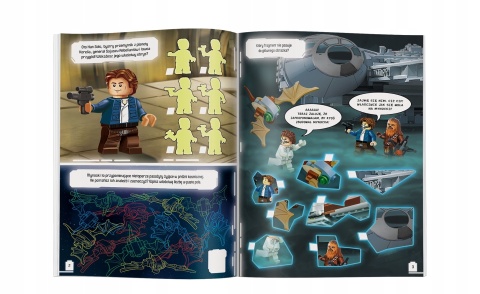 LEGO STAR WARS Przemytnik, Rebeliant, Bohater komiks + figurka Han Solo