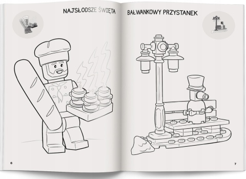 LEGO kolorowanka z naklejkami świąteczna Boże Narodzenie
