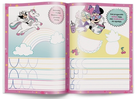 Rysujemy Szlaczki Myszka Minnie syrenka + flamaster wymazywalny