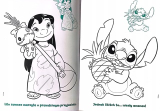 STITCH kolorowanka z naklejkami