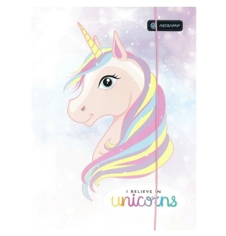 Teczka z gumką A4 na dokumenty szkolna jednorożec unicorn Astra