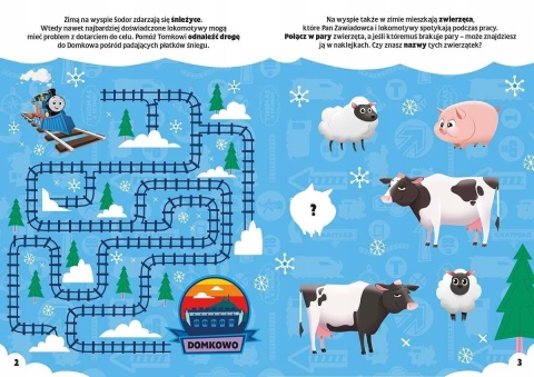 Tomek i Przyjaciele Zimowy zeszyt zadań z naklejkami kolorowanka