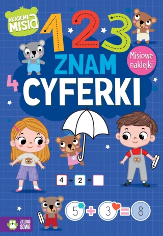Akademia Misia 1 2 3 Znam cyferki z naklejkami