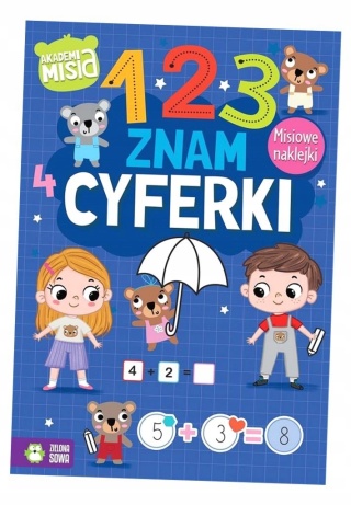 Akademia Misia 1 2 3 Znam cyferki z naklejkami