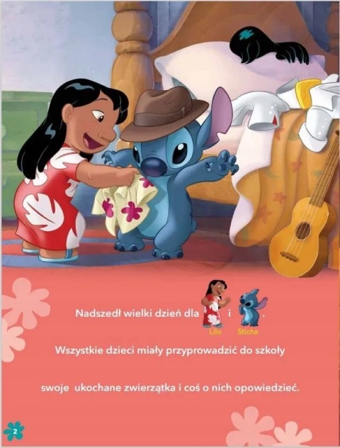 Bajkowe tatuaże Stich idzie do szkoły ilustrowana historyjka Lilo i Stitch