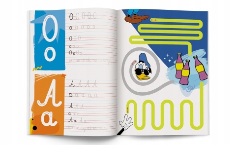 Disney Uczy Kaligrafia Myszka Miki Mickey z naklejkami wiek 6+