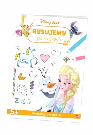 Disney Uczy Rysujemy po kratkach Kraina Lodu geometryczne obrazki 5 lat