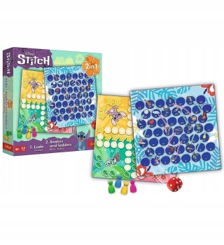 Gra 2 w 1 Chińczyk węże i drabiny LILO I STITCH Stich Trefl