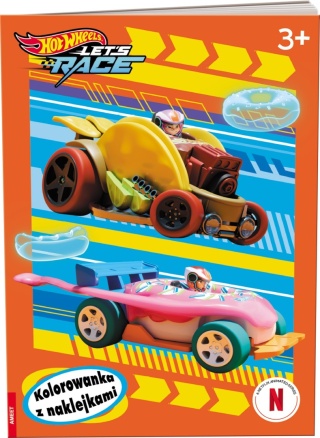 HOT WHEELS auta wyścigówki kolorowanka z naklejkami