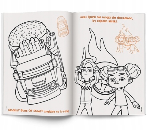 HOT WHEELS auta wyścigówki kolorowanka z naklejkami