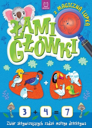 Łamigłówki z magiczną lupą zadania rebusy Aksjomat od 5 lat