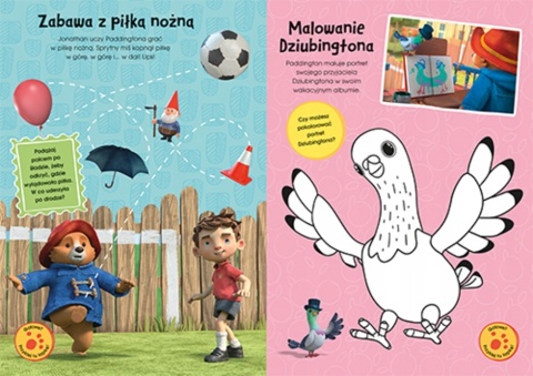 Padington podróże książka zadania do wyklejania naklejki rebusy zagadki