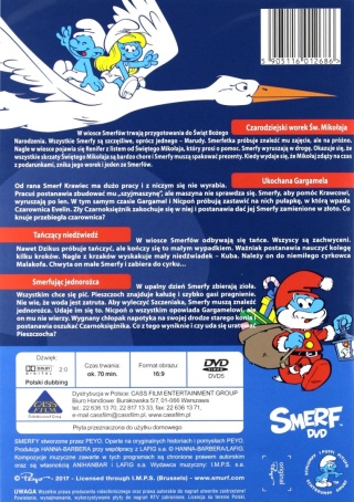 SMERFY Czarodziejski worek Mikołaja film płyta DVD