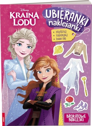 Ubieranki naklejanki Kraina Lodu Frozen brokatowe naklejki