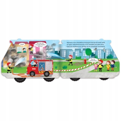 WÓZ STRAŻACKI Świat na kółkach. książeczka sztywnokartonowa auto z kołami