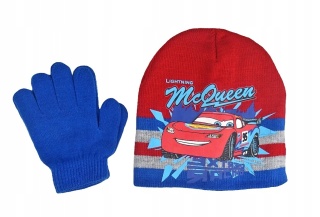 AUTA ZYGZAK MCQUEEN czapka+ rękawiczki 52